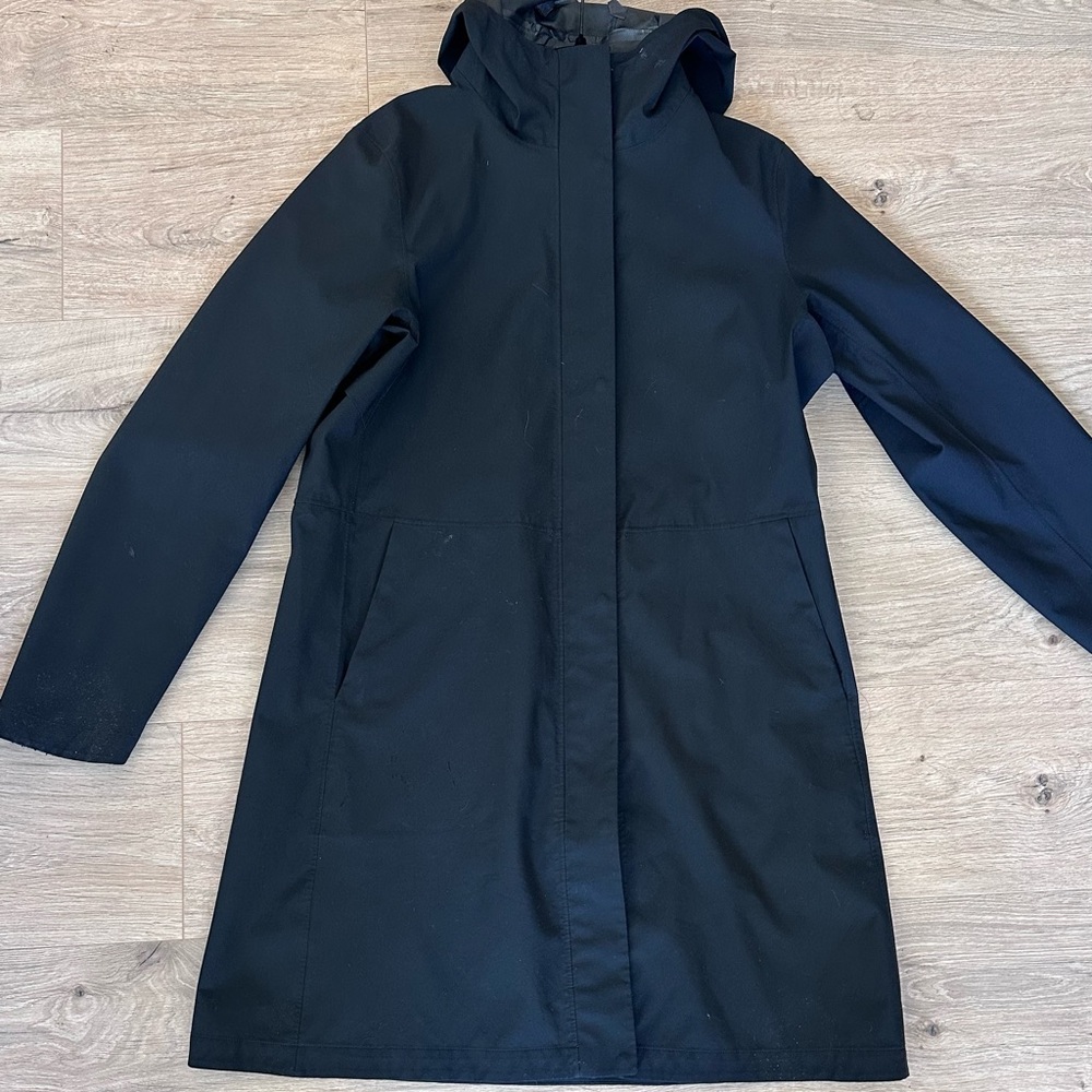 Black Uniqlo Water Resistant Rain Coat